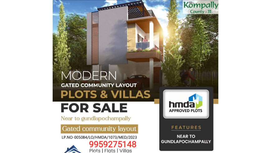40 Acres Geated Community Villas For Sale in Kompally | Kompally County-III