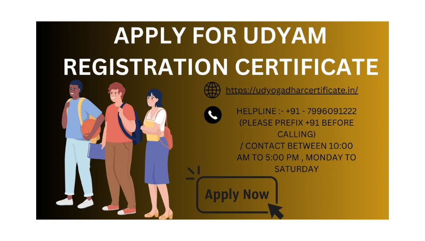 Apply For Udyam Registration Certificate | UdyogAdharCertificate.in