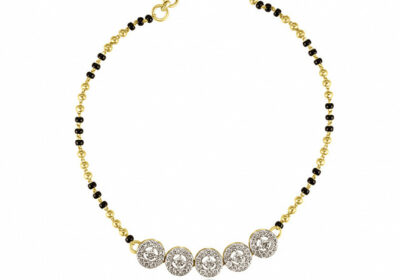 18K Gold Diamond Bracelet with Black Beads | Bhindi Jewelers
