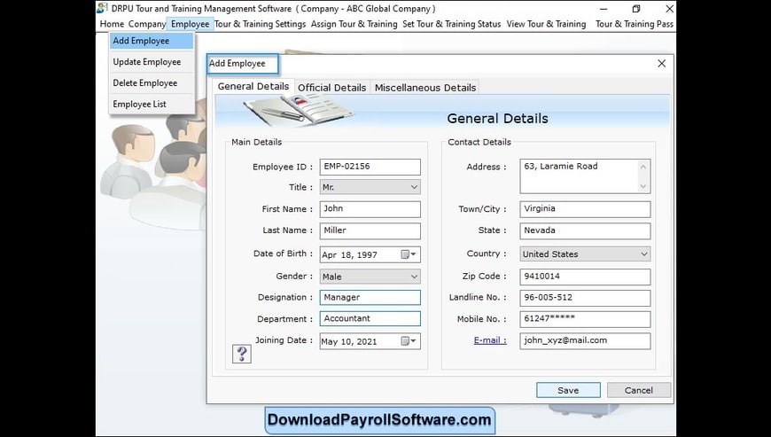 Employee Tour and Training Management Software | Download Payroll Software