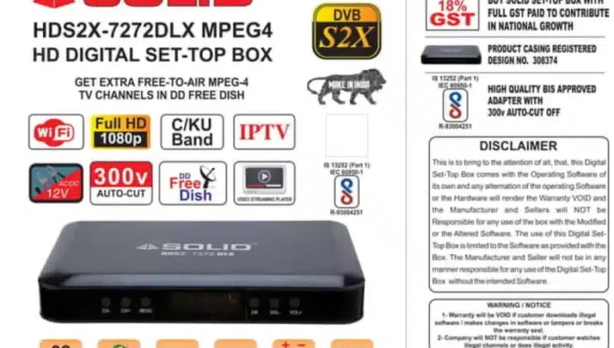 SOLID HDS2X-7272DLX DVB-S2X H.265 HD FTA Set-Top Box | Solid.Sale