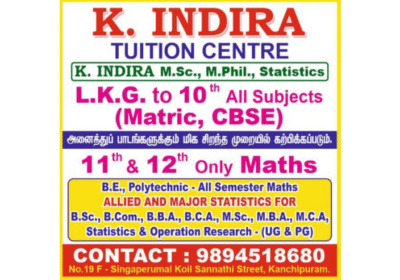 Best Tuition Center in Kanchipuram | K. Indira Tuition Center