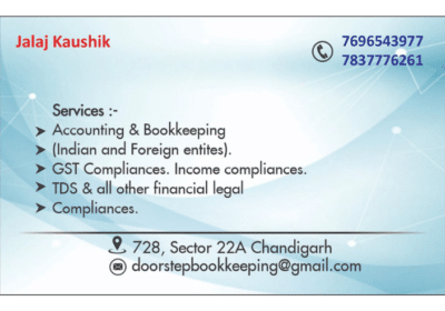 DoorStep BookKeepers Services in Chandigarh