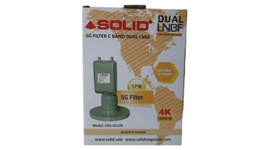 SOLID 5G FILTER 17K 65dB C-BAND DUAL OUT LNBF | Solid.Sale