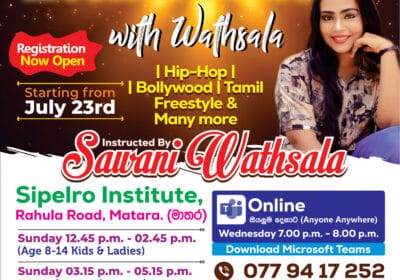 Western Hiphop Freestyle Bollywood Dancing Classes with Wathsala in Matara Sri Lanka | Sipelro Institute