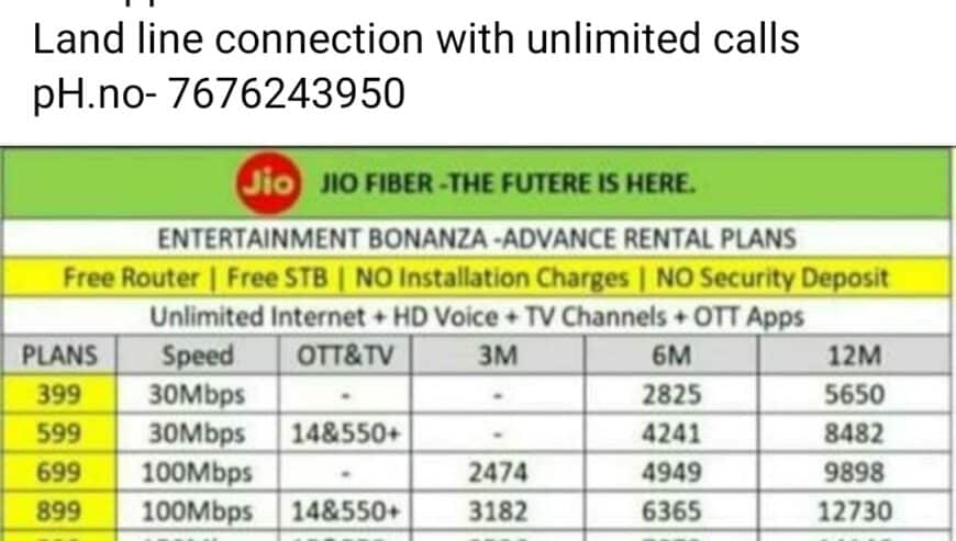 Jio Fiber Connection and Installation Services in Mysore