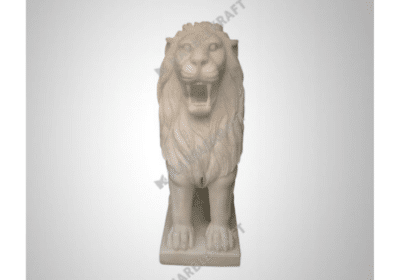 Marble Lion Sculpture Manufacturer in Hyderabad | Marble Kraft