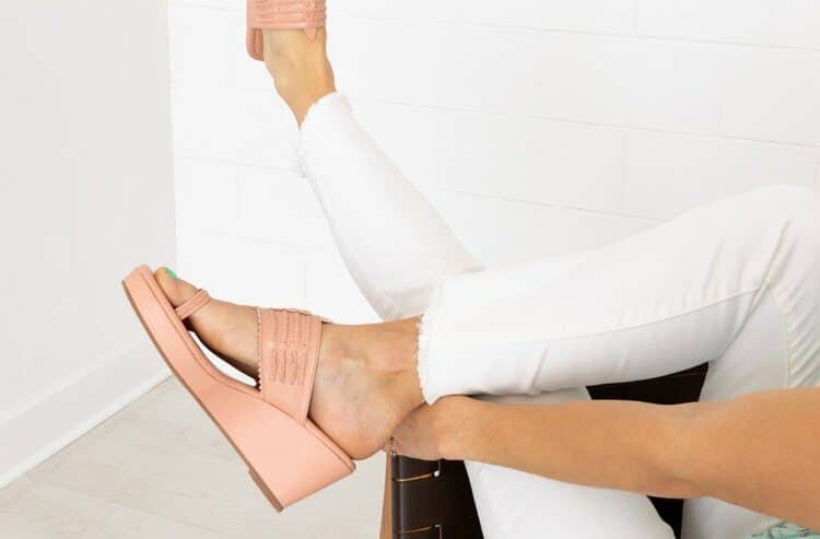 Peach Wedge Sandals For Women | Kosh-a