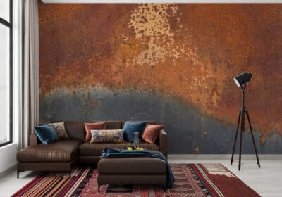 Rustic Effect Metal Peel and Stick Wallpaper Mural | Giffywalls
