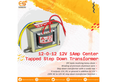 12-0-12 12V 1Amp Center Tapped Step Down Transformer | Electronic Spices