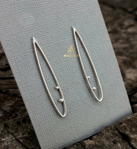 925 Sterling Silver Long Earrings | Nuzzrii