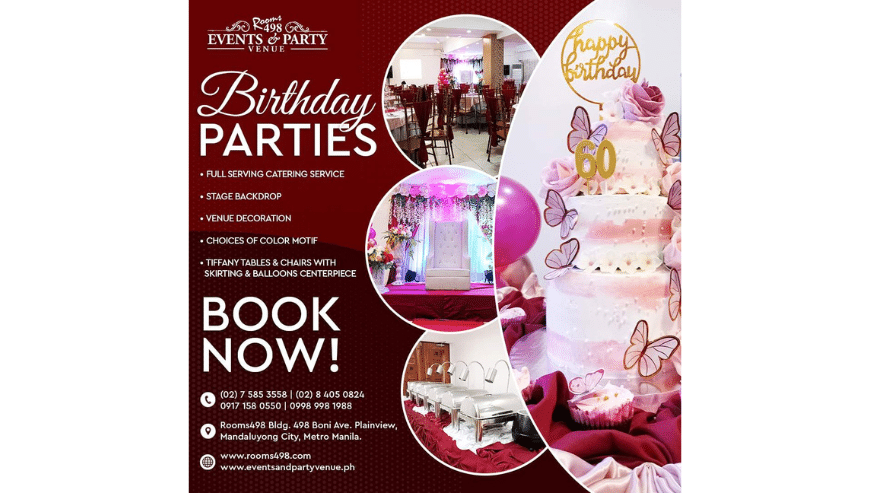 Affordable Birthday Party Venue in Mandaluyong Metro Manila | Rooms498