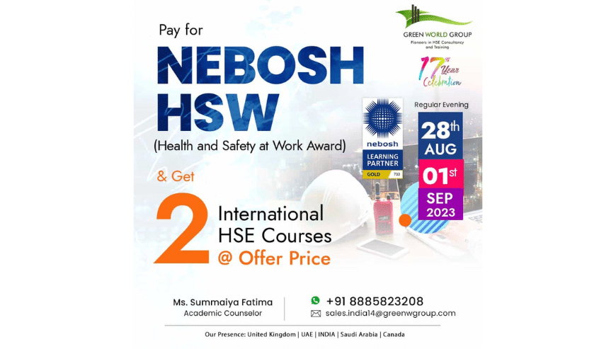 Elevate Your Career with Nebosh HSW in Hyderabad | Green World Group