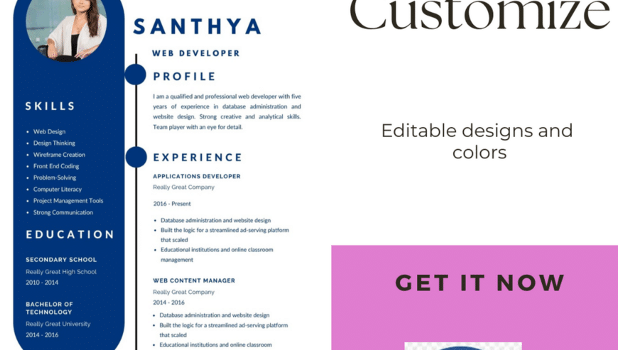 Resume / CV Eye-Catching Designing Services | Etsy