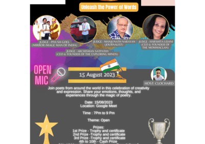 Join The Biggest Online Open Mic Event and Win Prizes | International Poetry Competition