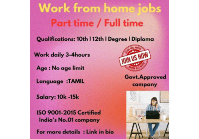 Job Opportunities – Work From Home Job