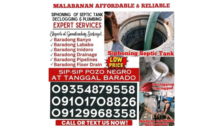 MALABANAN SIPHONING SEPTIC TANK GENERAL CLEANING DECLOGGING SERVICES