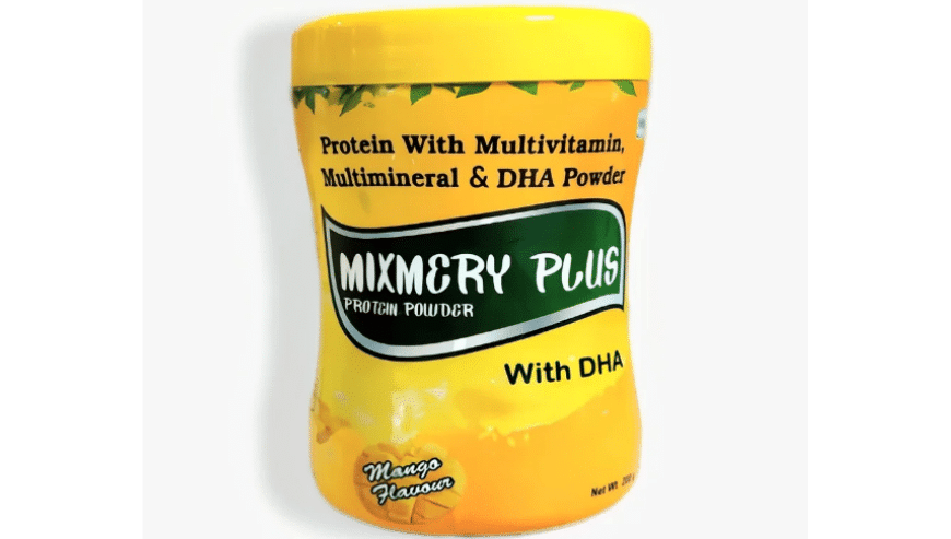 Buy Protein Powder with DHA and Mango Flavour Online | Mixmery Plus