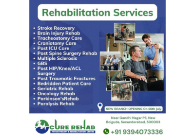Rehabilitation Centre in Marredpally | Cure Rehab Physiotherapy and Rehabilitation Centre