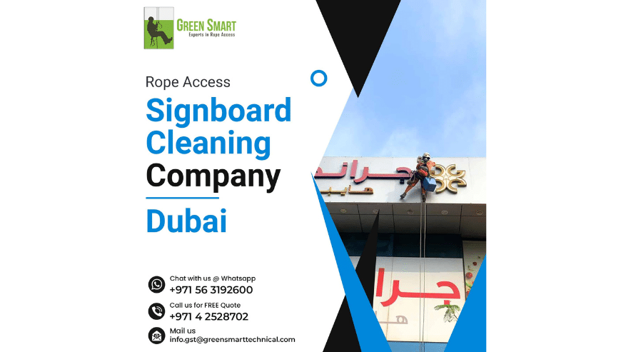 Elevate Your Brand with Remarkable Signboard Cleaning Services in Dubai | Green Smart