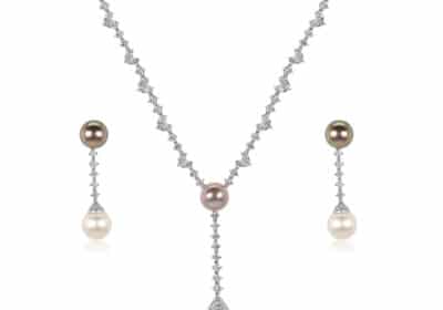 South Sea Pearls Necklace Set with Diamonds | Bhindi Jewelers