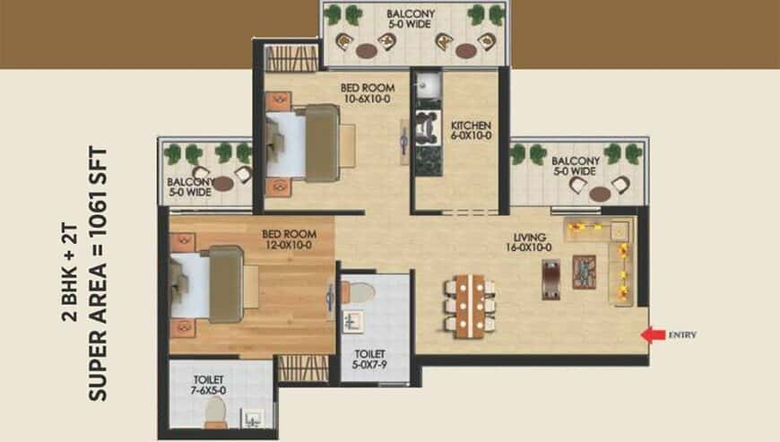 2 and 3 BHK Flats at Apex Splendour Techzone 4 Greater Noida West