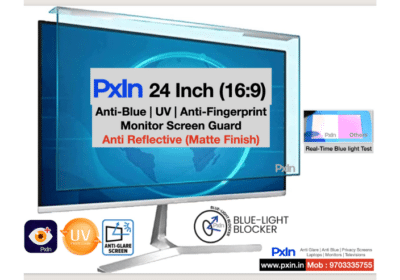 24 Inch (16:9) Anti-Blue | Anti-Glare | Monitor Screen Guard | Pxin