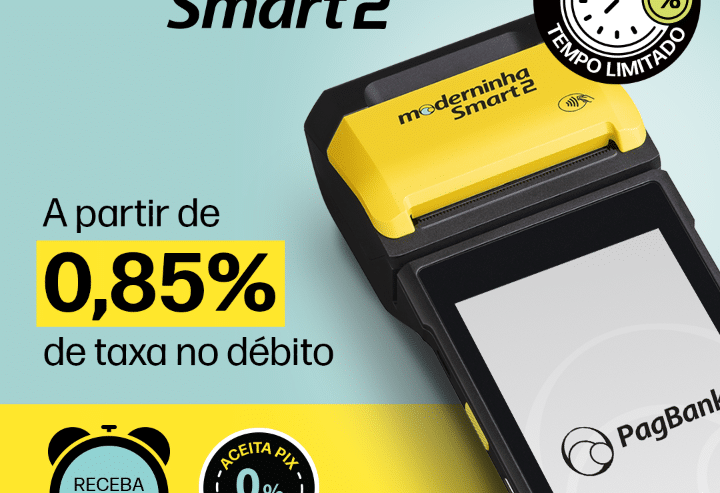 Buy Moderninha Smart 2 Card Machine in São Paulo Brazil | PagBank
