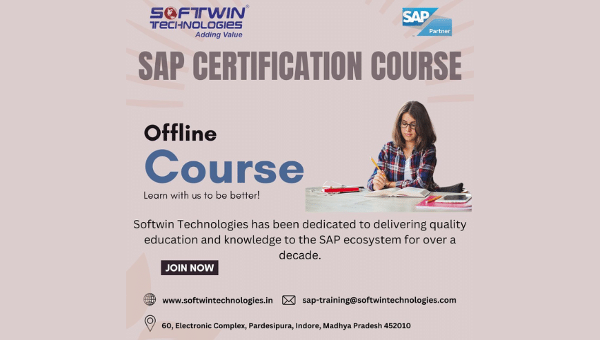 Discover Excellence at The Best SAP Institute in Indore | Softwin Technologies