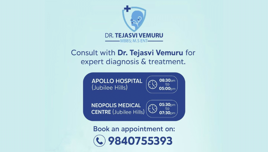 Best Sinus Doctor in Hyderabad | Dr. Tejasvi Vemuru