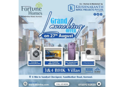 Buy 3BHK and 4BHK Duplex Villas with Home Theater in Kurnool | Vedansha’s Fortune Homes