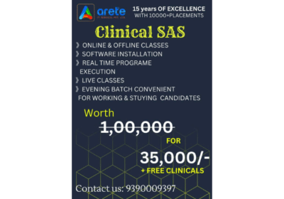 Clinical SAS Training with Placements in Bhimavaram | Arete IT Sercices