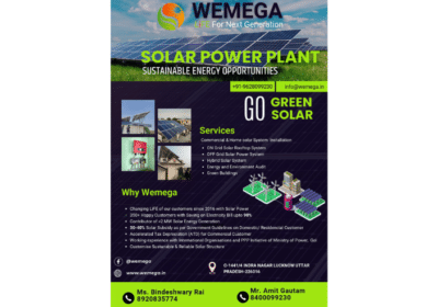 Commercial and Home Solar System Installation Services in Lucknow | Wemega