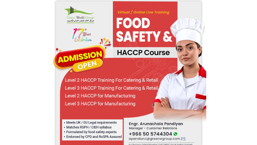 Unlock a Safer Tomorrow with Food Safety Training in Dammam | Green World Group