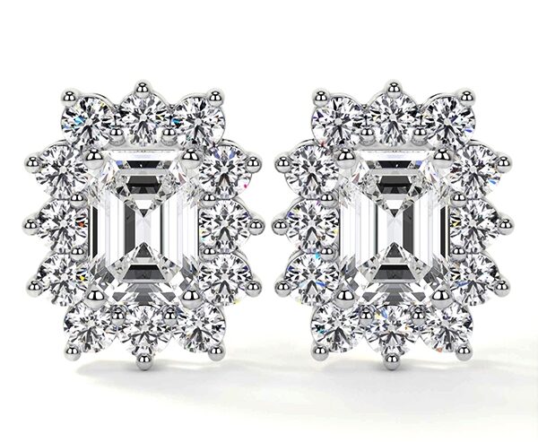 Shape Round Diamond Earring Settings (0.72 cttw) | GemsNY