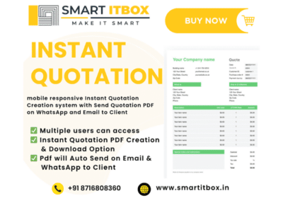 Mobile Responsive Instant Quotation System with Whatsapp and Email | SMART ITBOX