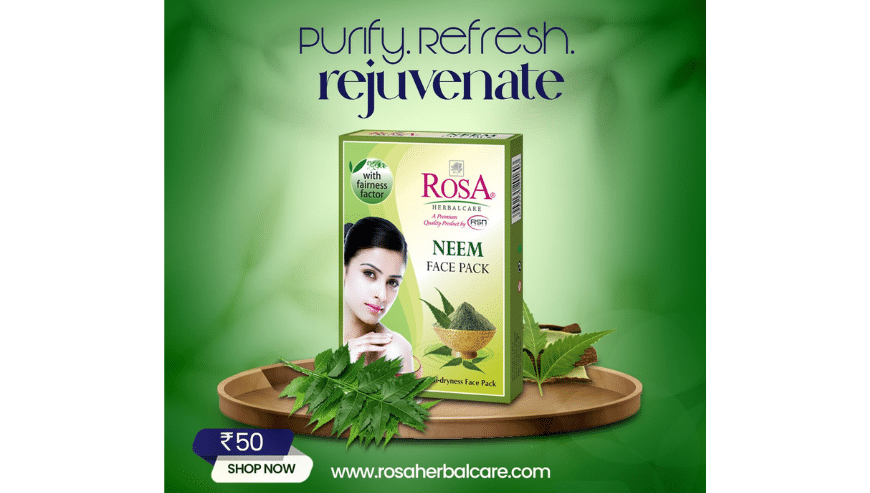 Neem Face Pack For Clear and Healthy Skin | Rosa Herbal Care