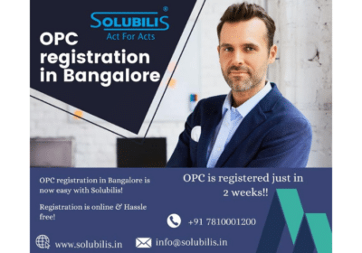 OPC Registration in Bangalore | Online One Person Company Registration Consultants | Solubilis
