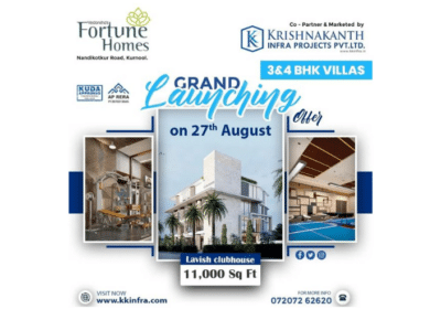 Vedansha’s Fortune Homes – 3BHK and 4BHK Duplex Villas with Home Theater in Kurnool