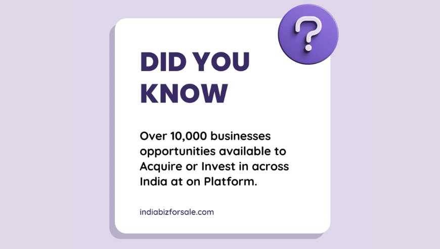 Verified Business Opportunities to Buy Invest in India | IndiaBizForSale
