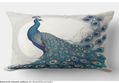 Beautiful Peacock Classic Pillow | Zazzle.com