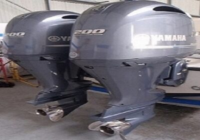 Twin Used Yamaha 200 HP 4 Stroke Outboard Motor Engine