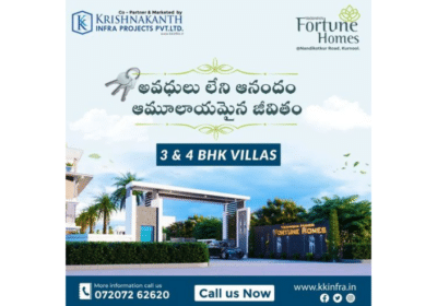 3 and 4 BHK Duplex Villas with Home Theater in Kurnool | Vedansha’s Fortune Homes