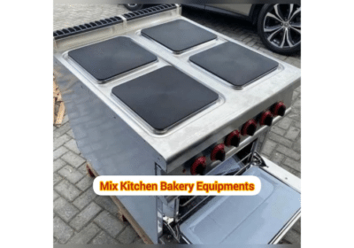 4 Burners Industrial Electric Cooker with Oven | Mix Kitchen International