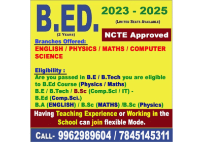 B.Ed COURSE – 2 YEARS – ALL BRANCHES – ELIGIBLE FOR TET CBSE EXAMS, VALID IN ALL CBSE SCHOOLS | AgniPrava Educational Foundation
