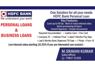 HDFC Bank Loan Services in Bhimavaram
