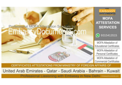 MOFA Attestation Consultant For UAE in India | Embassy Documents