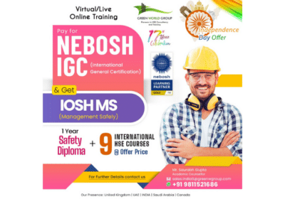 Incredible Discounts on NEBOSH IGC Courses in New Delhi | Green World Group