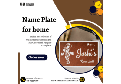 Name Plate For Home | Urbanite Creation