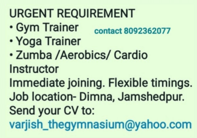 Require-Gym-and-Yoga-Trainer-at-Varjish-The-Gymnasium-in-Jamshedpur